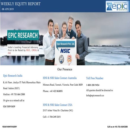 Weekly equity report 08 apr 2019 by epic research