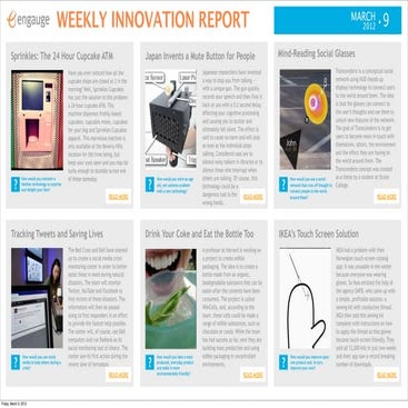 Weekly innovation report 3 9