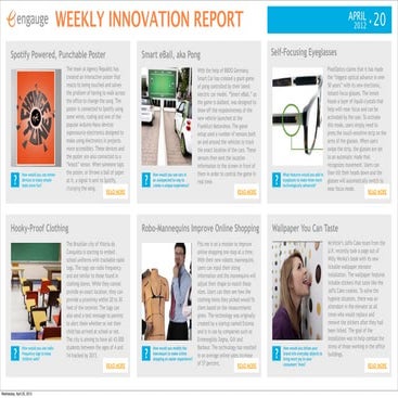 Weekly innovation report 4 20