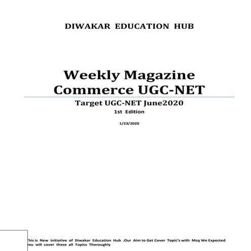 UGC NET Commerce Practice MCQ ||Income Tax | Banking 