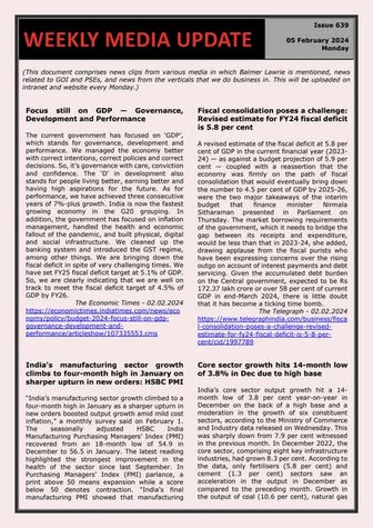 Weekly Media Update_05_02_2024. This document comprises news clips from vario...