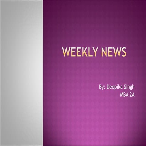 Weekly news