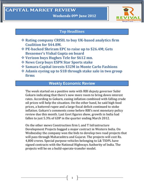 Weekly newsletter
