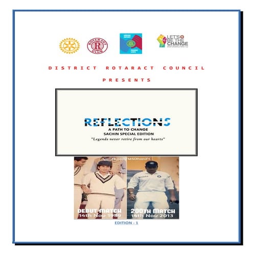 Tribute 2 Sachin Newsletter , Reflections