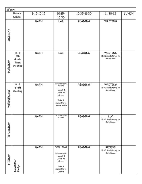 Weekly Planner 
