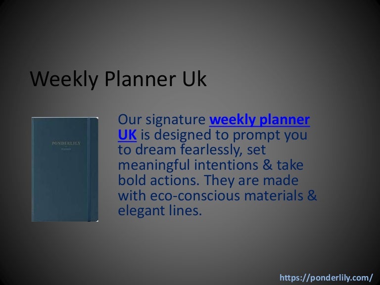 weekly planner uk