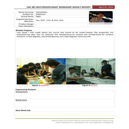 Weekly report template (1) | DOCX