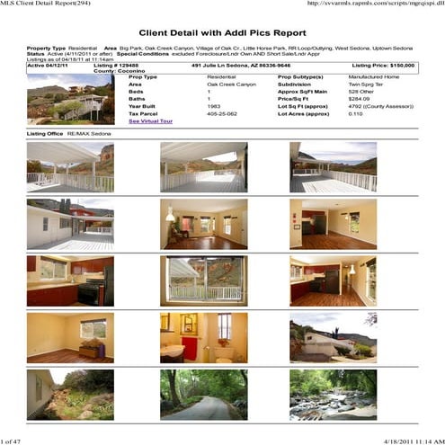 Weekly Sedona Real Estate Transaction Report | PDF