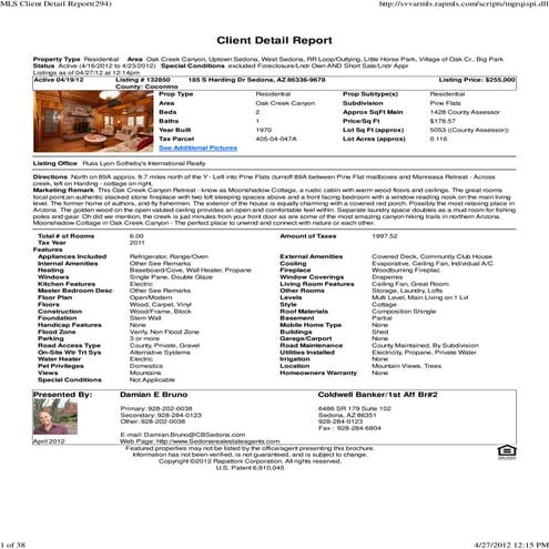 Weekly Sedona Real Estate Transaction Report | PDF