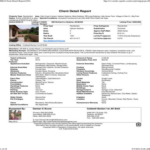 Weekly Sedona Real Estate Transaction Report | PDF
