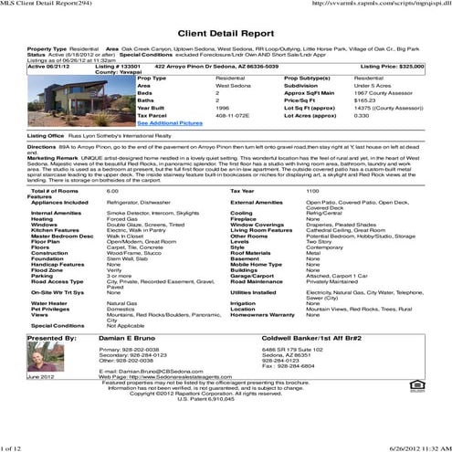 Weekly Sedona Real Estate Transaction Report | PDF