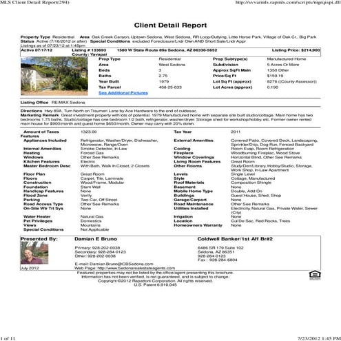 Weekly Sedona Real Estate Transaction Report | PDF