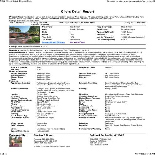 Weekly Sedona real estate transaction report | PDF | Land and Farms ...