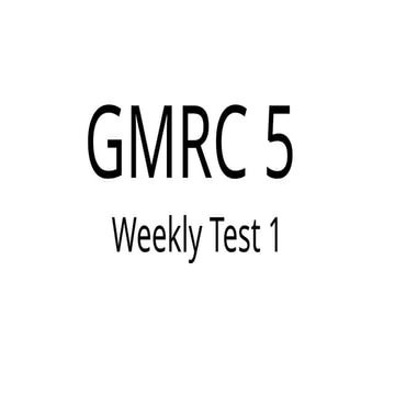 GMRC and English 5 Quarter 1 week 1 Weekly Test | PPTX