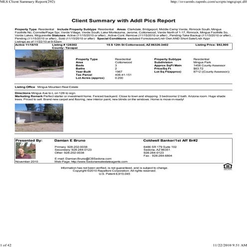 Weekly Verde Valley Real Estate Transaction Report | PDF