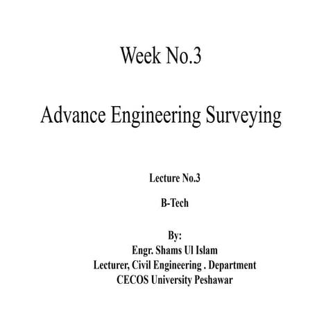 surveying and levelling