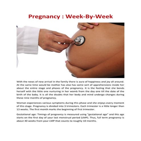 Week Pregnancy Symptoms