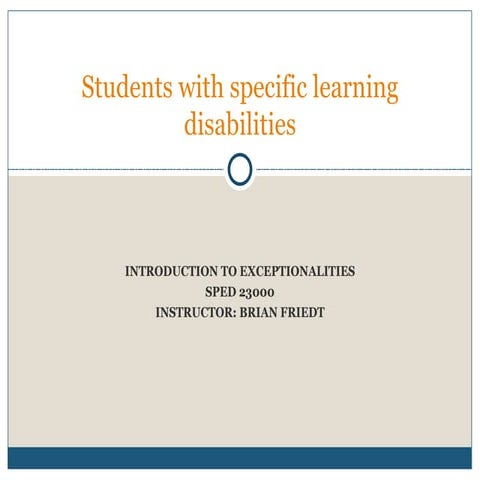 Week six sld sped_23000