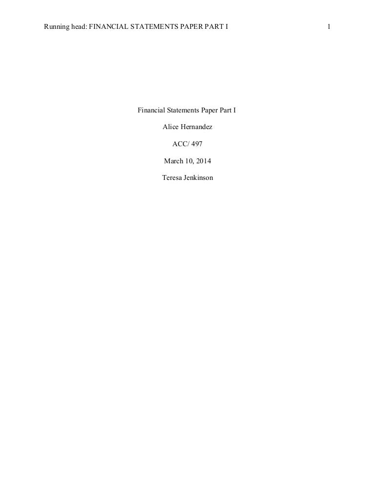 Financial statement essays