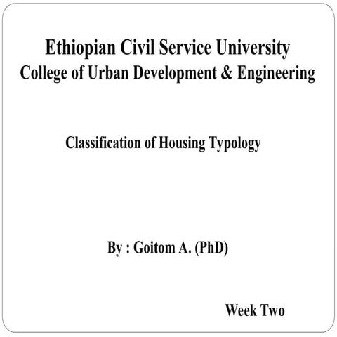 Classification of Housing Typology Survey