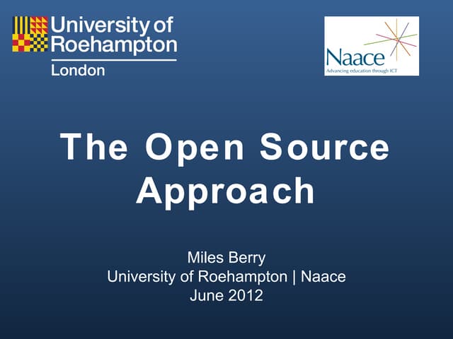 The Open Source Approach