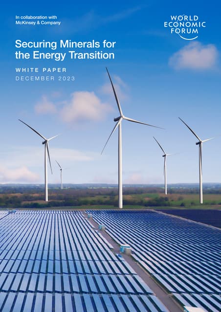 WEF Securing Minerals for the Energy Transition 2023