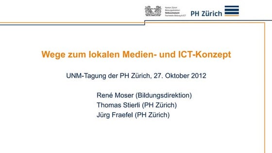 Wege zum lokalen Medien-  und ICT-Konzept