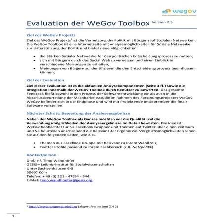 WeGov: 2nd Evaluation - 2nd Interview