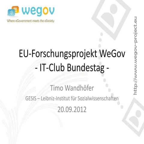 WeGov meets IT-Club Bundestag