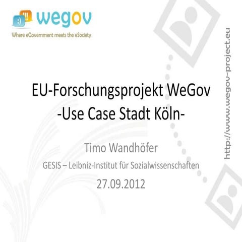 WeGov meets Cologne