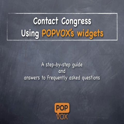 Using POPVOX widgets