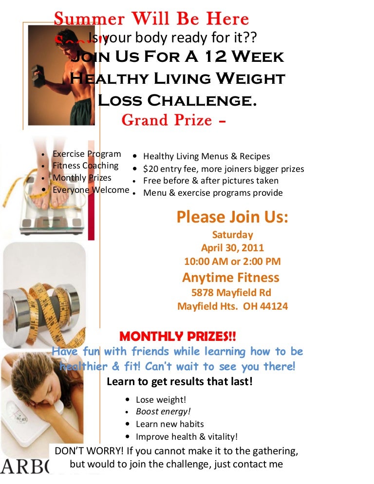 Weight Loss Challenge Flyer