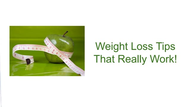 Weight loss-tips