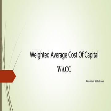 Weighted average cost of capital
