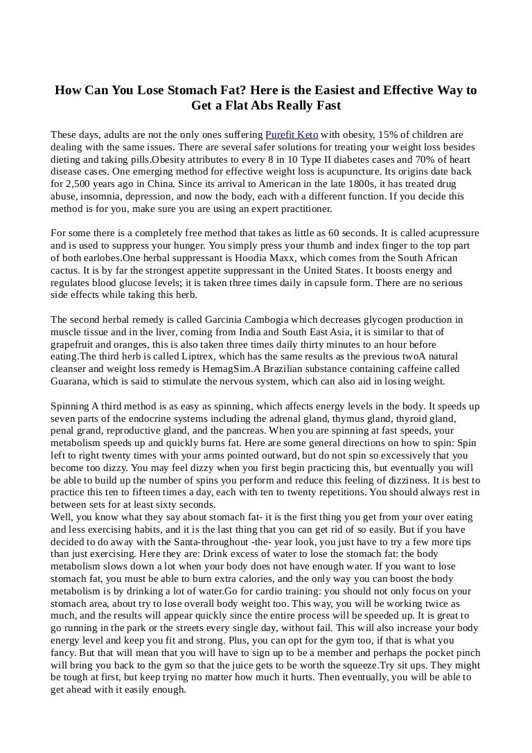 How Can You Lose Stomach Fat Here is the Easiest and Effective Way t 