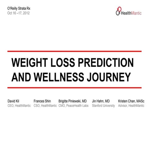 Weight loss prediction and wellness journey 