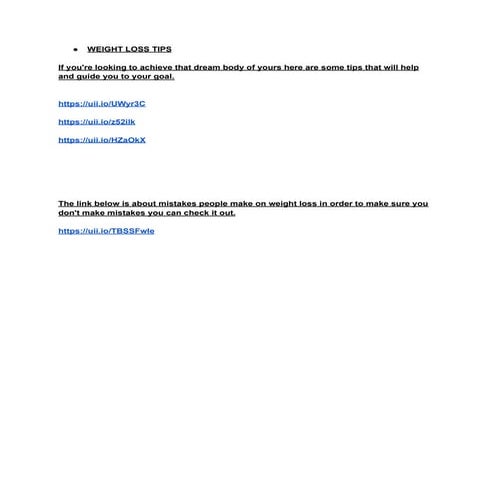 Weight Loss Tips Pdf