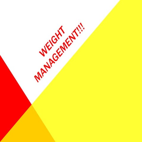 Weight management pp