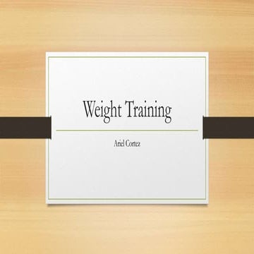 Weight training powerpoint