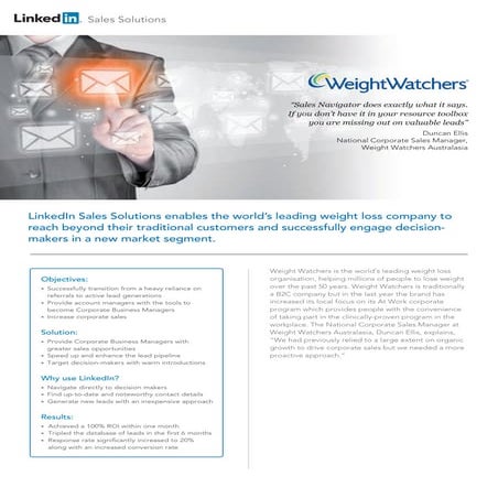 Weight Watchers Case Study