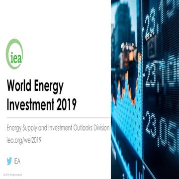World Energy Investment Launch Presentation - 14th May 2019