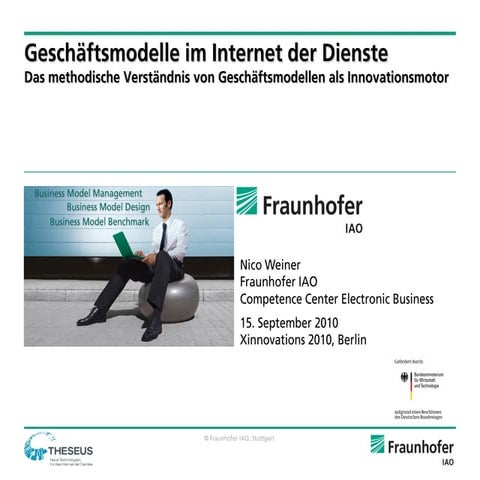 Geschäftsmodelle im Internet der Dienste - Das methodische Verständnis von Ge...