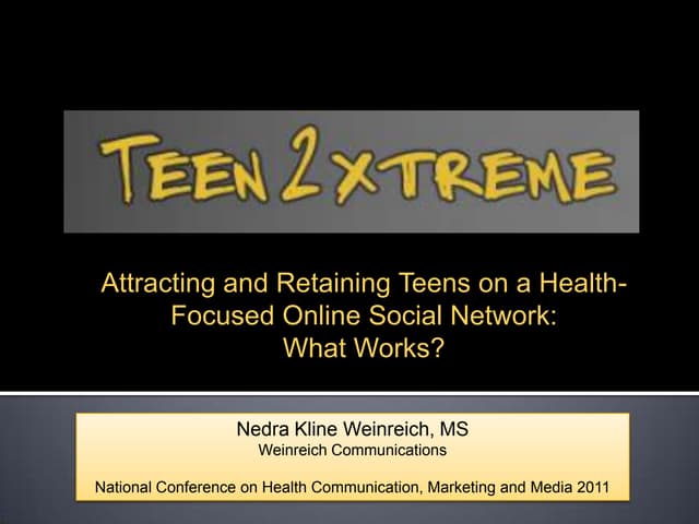 Attracting and Retaining Teens on a Health-Focused Online Social Network: What Works?
