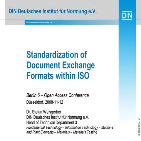 Berlin 6 Open Access Conference: Stefan Weisgerber