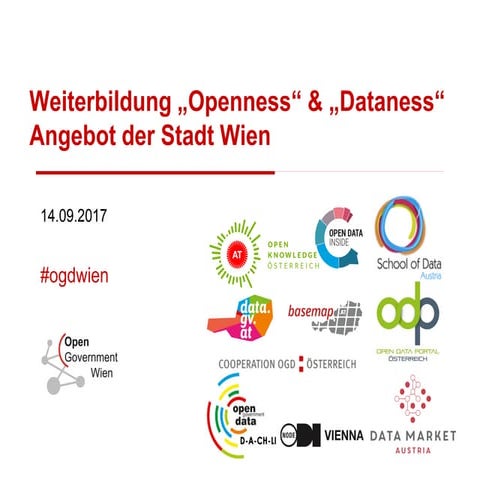Weiterbildung zu „Openness“ & „Dataness“ – Angebot der Stadt Wien