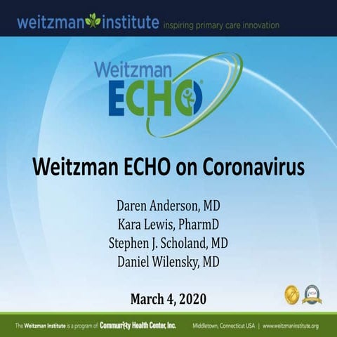 Weitzman ECHO on COVID-19