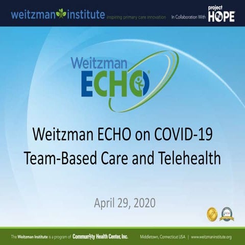 Weitzman ECHO COVID-19: Team-Based Care & Telehealth