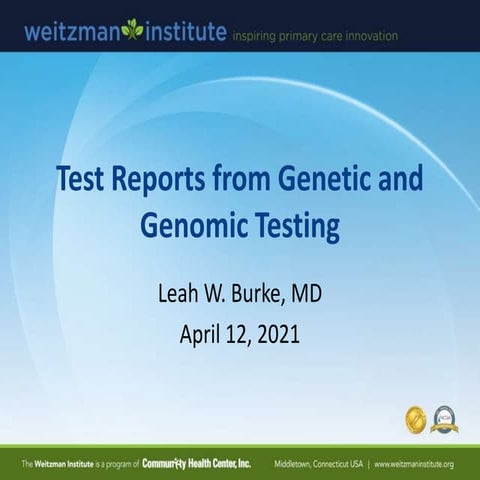 Genetics & Genomic Testing 