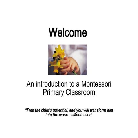 Introduction to the Montessori Method in the Primary Classroom