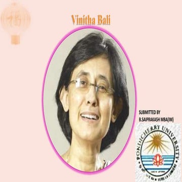  About Vinitha Bali CEO of Britannia